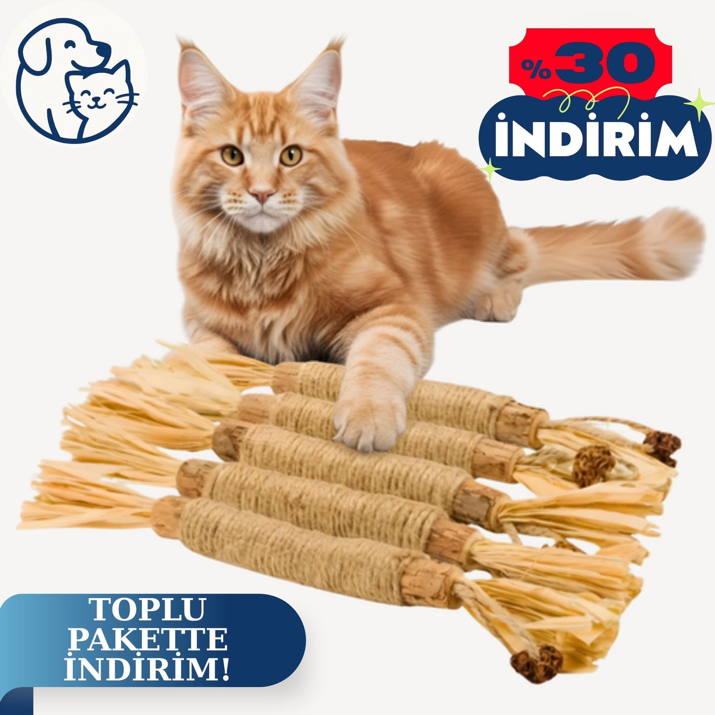 Doğal Kedi Çiğneme Çubuğu