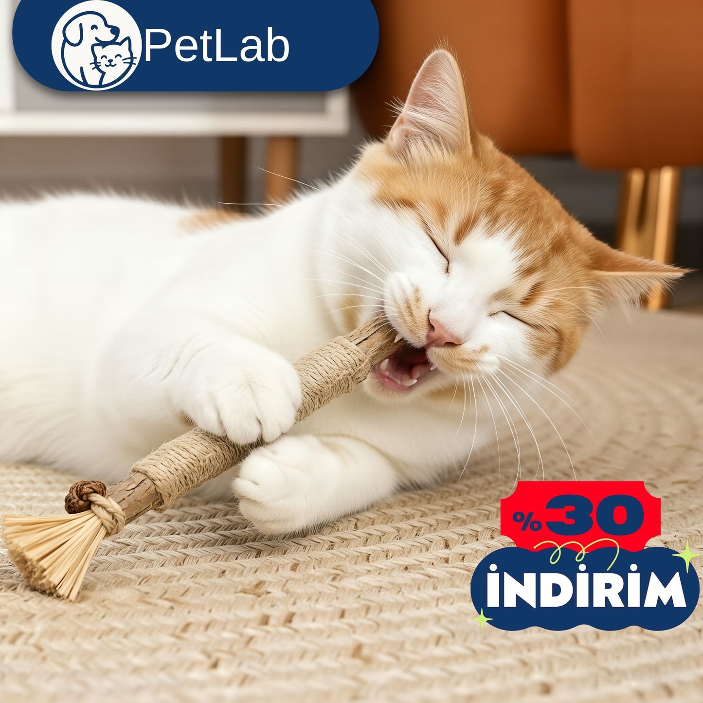 Doğal Kedi Çiğneme Çubuğu