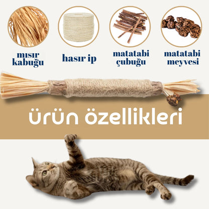 Doğal Kedi Çiğneme Çubuğu
